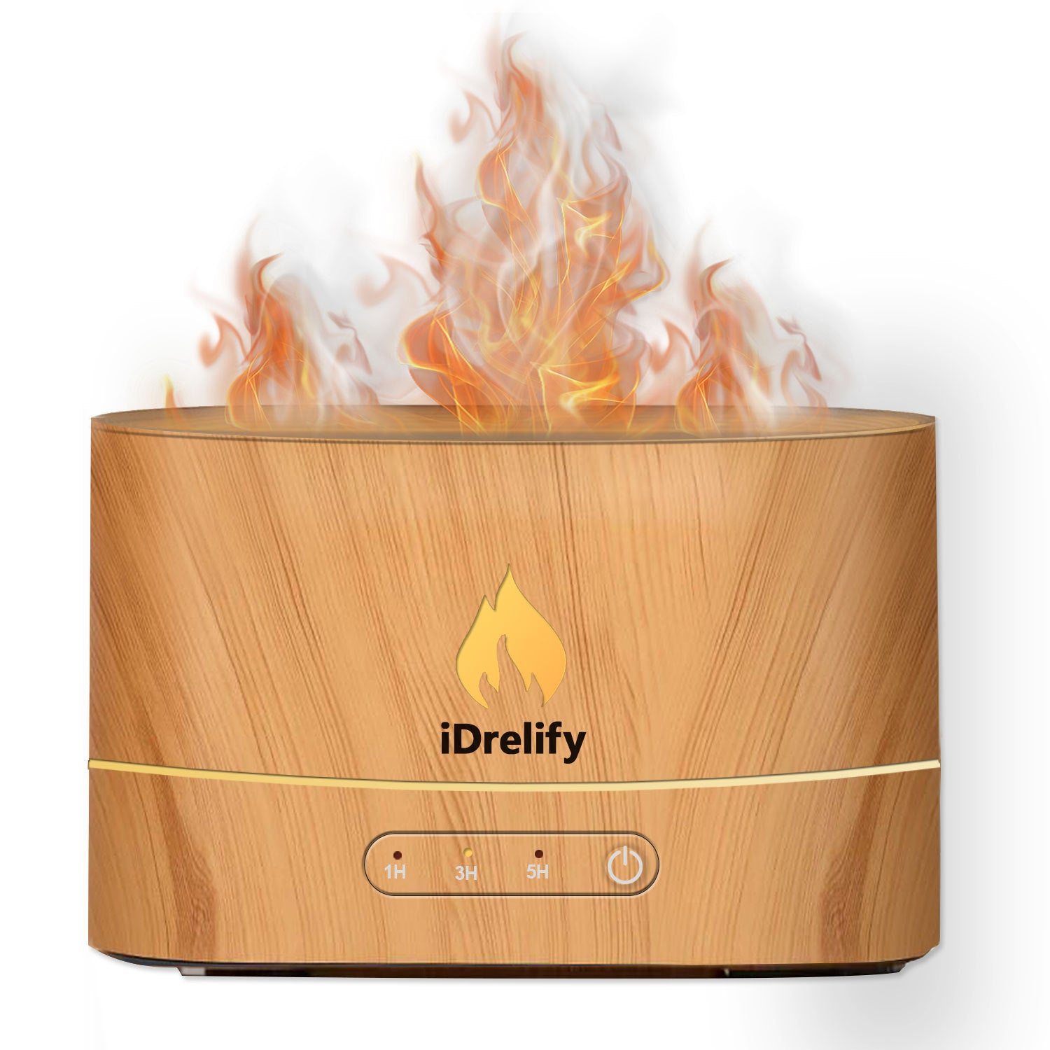 Flame Effect Essential Oil Diffuser - Cozy Wood Look witch Timer - cosyaura